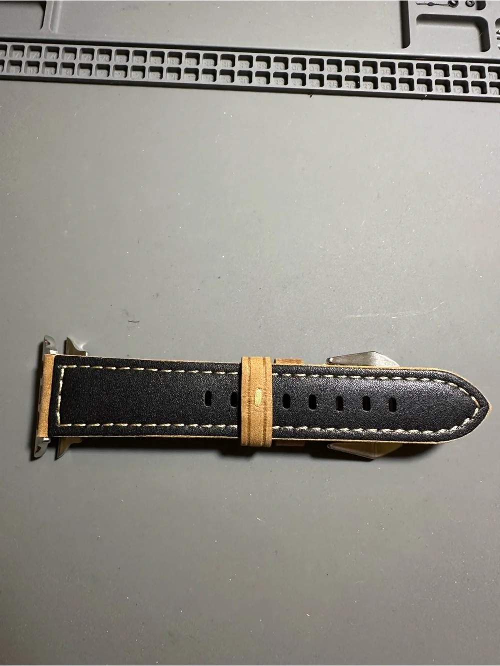 Solace Brand Tan Leather Watch Band for Apple Watch – Men’s Accessory